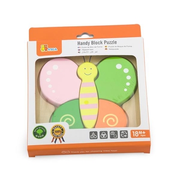 Деревянный минипазл Viga Toys Бабочка (50170) - Pampik - 3
