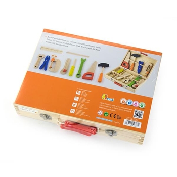 Деревянный набор Viga Toys Чемодан с инструментами, 10 шт. (50387) - Pampik - 3