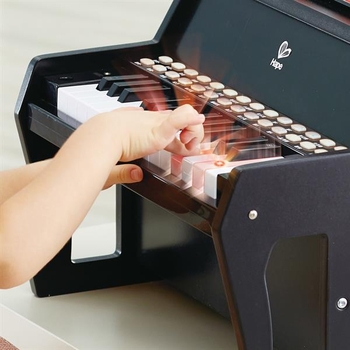 Дитяче піаніно Hape 25 клавіш зі стільцем і підсвіткою чорний (E0629) - Pampik - 6