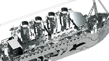 Коллекционная модель-конструктор Metal Time Lost at Sea Корабль Титаник (MT044) - Pampik - 6