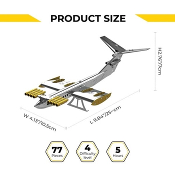 Колекційна модель-конструктор Metal Time Caspian Sea Monster Ekranoplan Екроплан (MT099) - Pampik - 2