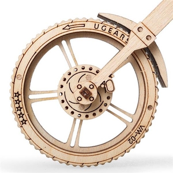 Дерев'яний механічний 3D конструктор Ugears Байк (70051) - Pampik - 6