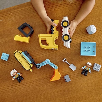 Конструктор LEGO DUPLO Вантажівка та гусеничний екскаватор 20 деталей (10931) - Pampik - 7