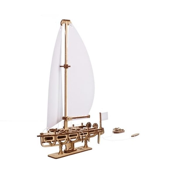 Деревянный механический 3D конструктор Ugears Яхта Океанская Красавица (70193) - Pampik - 6