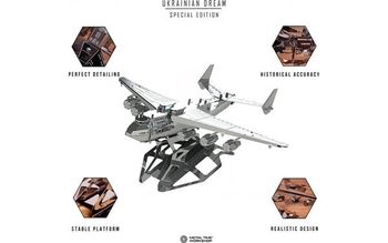 Коллекционная модель-конструктор Metal Time Ukrainian Dream Official SE Ан-225 Мечта мини (MT001SE) - Pampik - 8