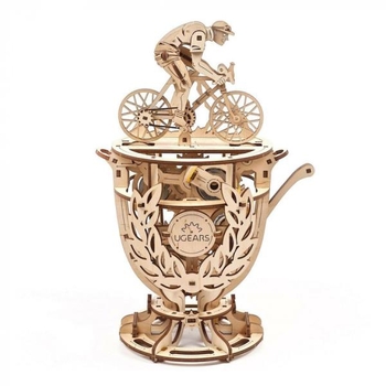 Деревянный механический конструктор Ugears Автоматон Велосипедист (70148) - Pampik