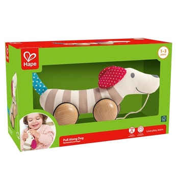 Іграшка-каталка Hape М'яка собачка (E8505) - Pampik - 3