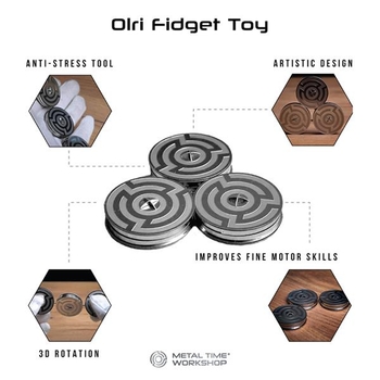 Колекційна модель-конструктор Metal Time Фіджет OLRI, 36 деталей (MT049) - Pampik - 3