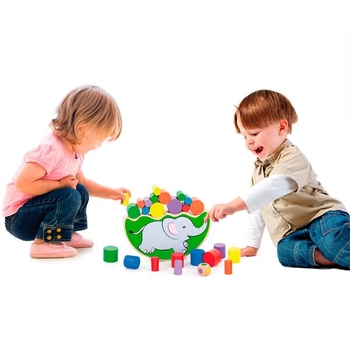 Дерев'яна гра-балансир Viga Toys Слоник (50390) - Pampik - 4