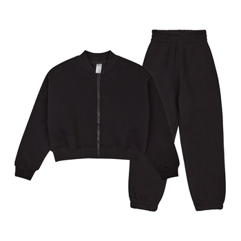Спортивний костюм на флісі Garnamama Oversize sport zip 170 Чорний (1043617.1408662) - Pampik