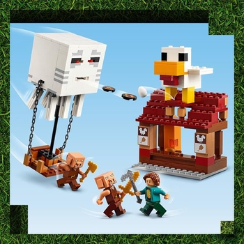 Конструктор LEGO Minecraft Напад на село з повітряною кулею Ґаст 555, деталей (21273) - Pampik - 5