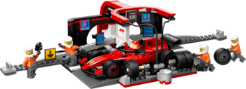 Конструктор LEGO City Піт-стоп і піт-екіпаж F1 з болідом Ferrari 322 деталі (60443) - Pampik - 4