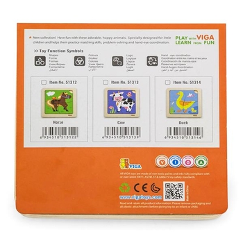 Деревянный минипазл Viga Toys Уточки, 4 эл. (51314) - Pampik - 2