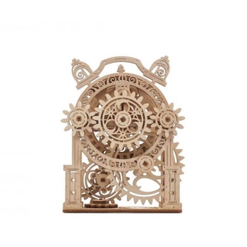 Деревянный механический 3D конструктор Ugears Винтажный будильник (70163) - Pampik - 7