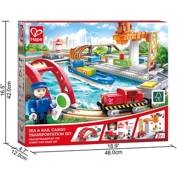 Игрушечная железная дорога Hape Грузоперевозки (E3790) - Pampik - 9