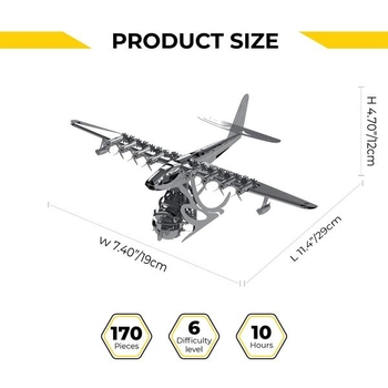 Колекцiйна модель-конструктор Metal Time Celestial Hercules Spruce Goose H-4 Aircraft Літак механічний (MT100) - Pampik - 2