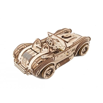 Деревянный механический 3D конструктор Ugears Гоночный автомобиль ДрифтКобра (70161) - Pampik - 4