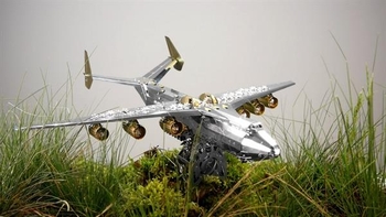 Колекційна модель Metal Time Ukrainian Dream Exclusive Edition Ан-225 Мрія, двокольорова, зібрана (MT001EE/READY) - Pampik - 12