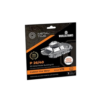 Колекційна модель-конструктор Metal Time World of Tanks танк P 26/40 (MT062) - Pampik - 5