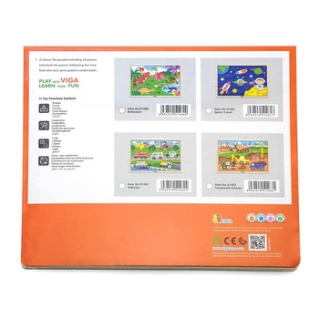 Дерев'яний пазл Viga Toys Динозаври, 24 ел. (51460) - Pampik - 3