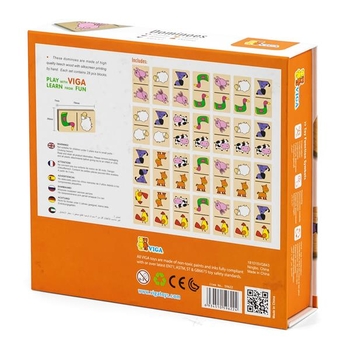 Дерев'яне доміно Viga Toys Звірята (59622) - Pampik - 3