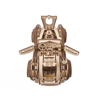 Деревянный механический 3D конструктор Ugears Гоночный автомобиль ДрифтКобра (70161) - Pampik - 9