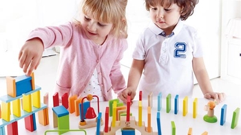 Динамічний конструктор Hape Ефект доміно, 107 елементів (E1042) - Pampik - 8