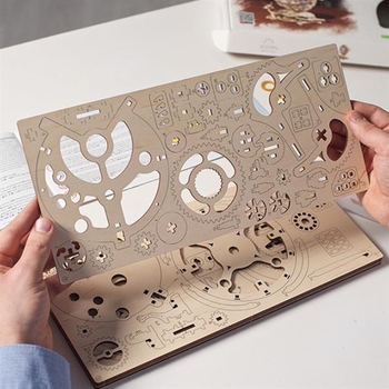 Деревянный механический 3D конструктор Ugears Глобус (70128) - Pampik - 7