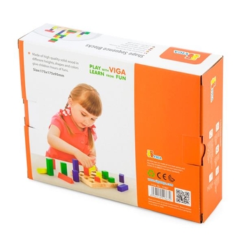 Деревянный сортер Viga Toys Фигуры и размеры (51367) - Pampik - 4