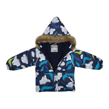 Куртка зимняя Huppa Virgo, р.86, темно-синий с принтом (17210030-13286-086) - Pampik - 4