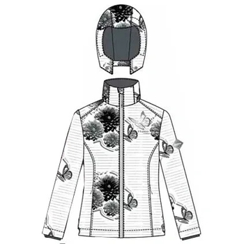 Куртка зимняя Huppa Mariann, р.128, серый с принтом (18410030-01048-128) - Pampik