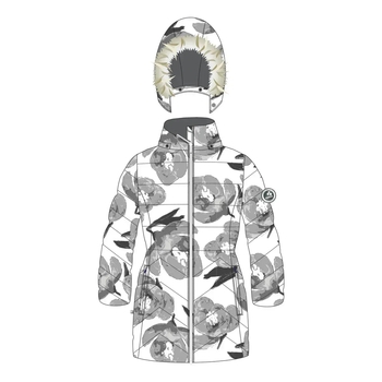 Куртка зимова Huppa Patrice 2, р.146, білий з принтом (12520237-11520-146) - Pampik