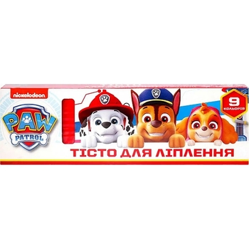 Тісто для ліплення Paw Patrol, 9 кольорів по 15 г (122568) - Pampik