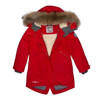 Пальто зимнее Huppa Vivian 1, р.128, красный (12490120-70004-128) - Pampik - 6