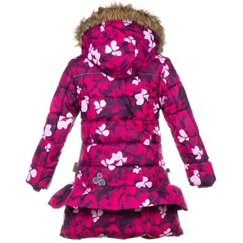 Пальто зимнее Huppa Whitney, р.122, фуксия с принтом (12460030-81663-122) - Pampik - 2