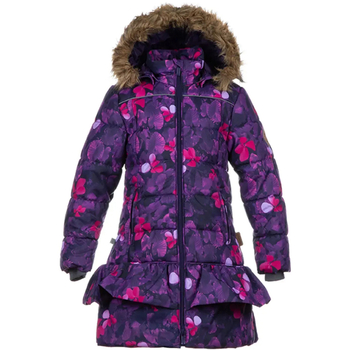 Пальто зимнее Huppa Whitney, р.140, фиолетовый с принтом (12460030-81653-140) - Pampik