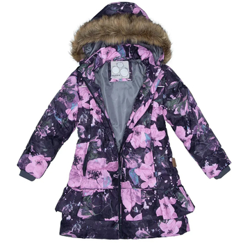 Пальто зимнее Huppa Whitney, р.116, темно-серый с принтом (12460030-91618-116) - Pampik - 4