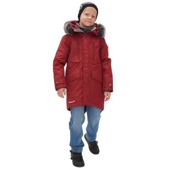 Пальто зимове Huppa David, р.128, темно-червоний (12270020-10084-128) - Pampik - 7