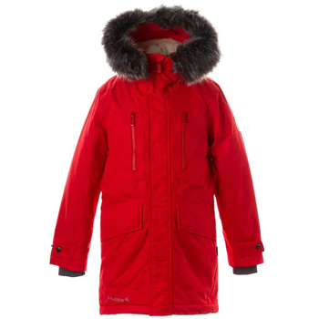 Пальто зимнее Huppa David, р.134, красный (12270020-70004-134) - Pampik