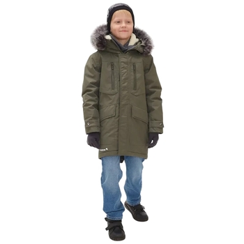 Пальто зимове Huppa David, р.116, хакі (12270020-10057-116) - Pampik - 7