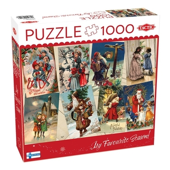 Пазл Tactic Винтажные Рождественские открытки, 1000 элементов (59223) - Pampik