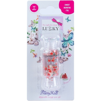 Олійка-блиск для губ Lukky Fruity Kiss зі шматочками фруктів та ароматом кавуна (T21998) - Pampik