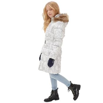 Пальто зимнее Huppa Yacaranda, р.110, белый с принтом (12030030-11320-110) - Pampik - 10