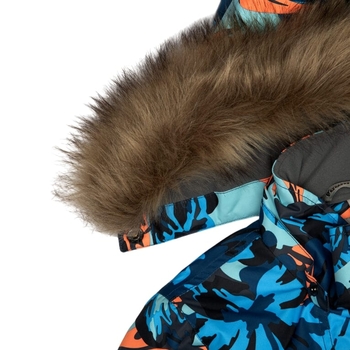 Куртка-парка зимова Huppa Mona 2, р.122, бірюзово-зелений з принтом (12200230-44266-122) - Pampik - 5