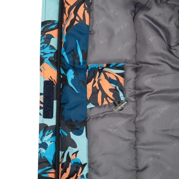Куртка-парка зимова Huppa Mona 2, р.122, бірюзово-зелений з принтом (12200230-44266-122) - Pampik - 6