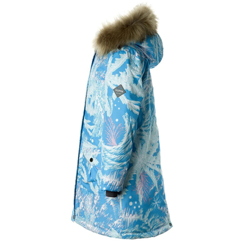 Куртка-парка зимова Huppa Mona 2, р.122, блактиний з принтом (12200230-34260-122) - Pampik