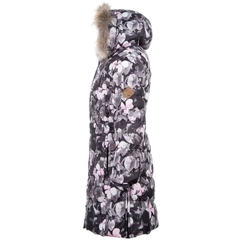 Пальто-пуховик Huppa Yasmine, р.122, черно-белый с принтом (12020055-81020-122) - Pampik - 3