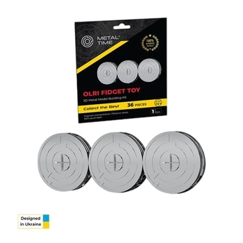 Колекційна модель-конструктор Metal Time Фіджет OLRI, 36 деталей (MT049) - Pampik
