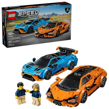Конструктор LEGO Speed Champions Lamborghini Revuelto и Huracan STO, 607 деталей (77238) - Pampik