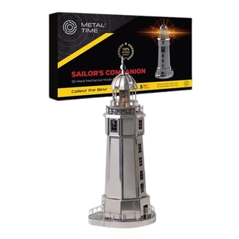 Колекційна модель-конструктор Metal Time Sailor's Companion Маяк із підсвіткою, 31 деталь (MT002) - Pampik